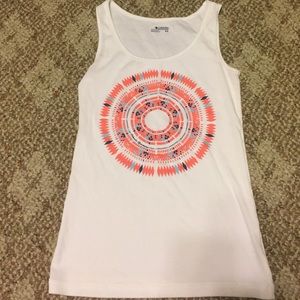 Columbia Sportswear Tank Top Pink & Blue Pattern